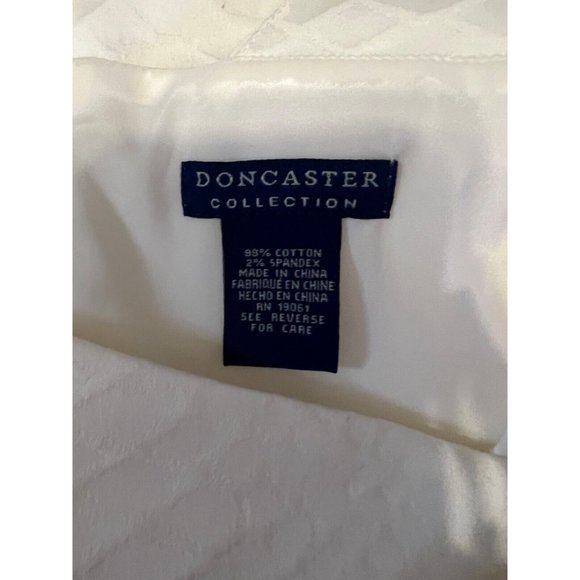 Doncaster Sheath Dress 12 White Textured Stretch Career Church NWT NEW Washable - Picture 9 of 11